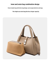 Fashionable Korean-style Large-capacity Leather Handbag Digitalshoper