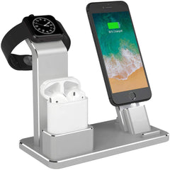 Mobile & Watch Headset Three-in-one Charging Bracket Metal Phone Bracket Desktop Digitalshoper