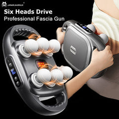 Deep Tissue Massage Gun 6 Heads Massager with 20 Levels 6 Massage Modes for Back Neck Leg Full Body Muscle Pain Relief Massager Digitalshoper