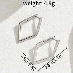 Simple Geometric Quadrilateral Design Earrings Digitalshoper