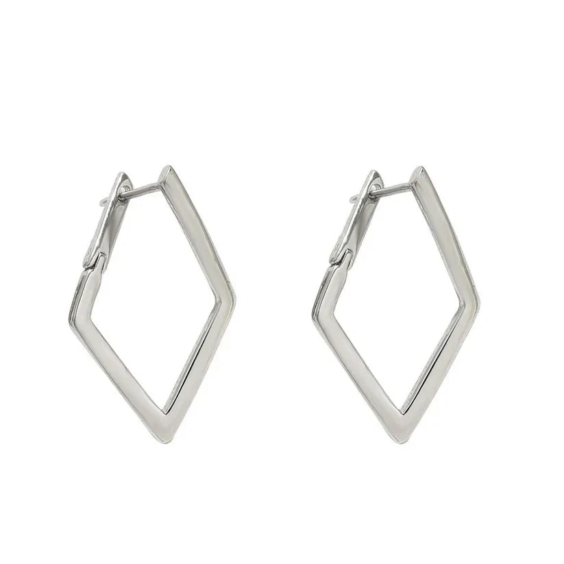 Simple Geometric Quadrilateral Design Earrings Digitalshoper
